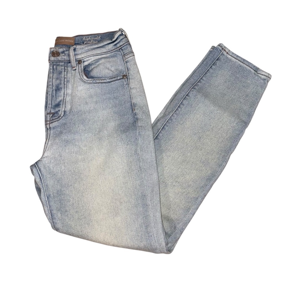 7 For All Mankind Luxe Vintage High Waist Josefina Light Blue Size 24